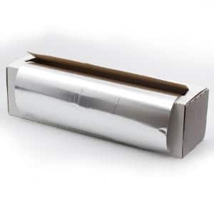 Rollo Papel Mechas Aluminio Plata con Dispensador 30cm x 300m